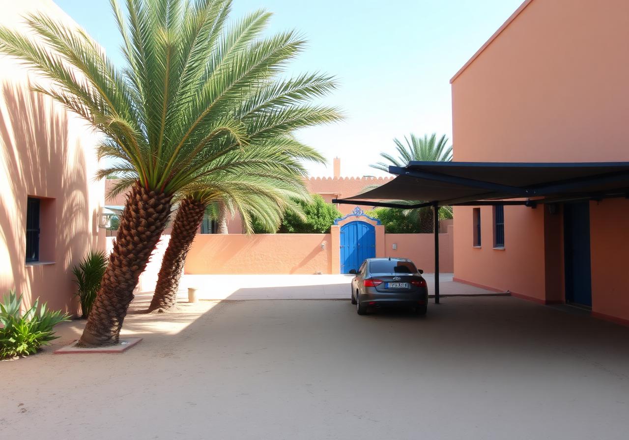 Shaded on-site parking